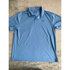Under Armour Men’s The Performance Polo Men’s Shirt Size 2XL Blue Thicker Polo